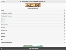 Tablet Screenshot of holz-hoesl.com